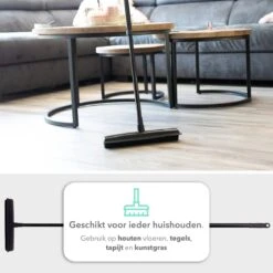 CLEANLY® Rubberen Bezem Met Vloerwisser - Kappersbezem - Zachte Bezem Binnen & Buiten - Vloertrekker Met Steel - 68-150 Cm -Tuin Tools Verkoop 1200x1200 687