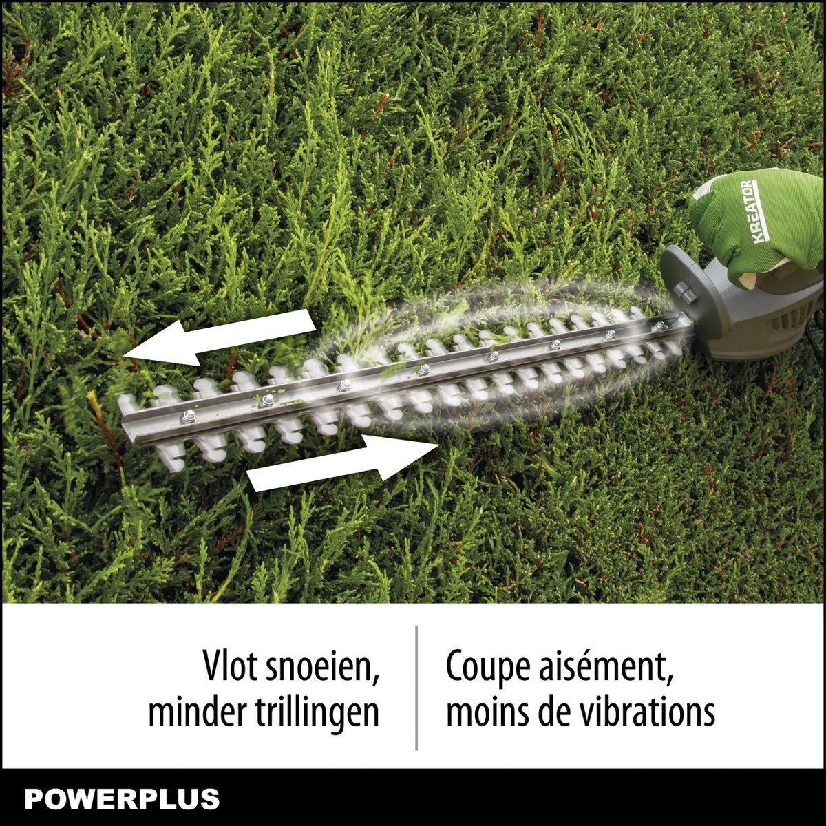 Powerplus POWEG40100 Elektrische Heggenschaar - 550W - Snoeien En Knippen - Zwaardlengte 560mm - Mesafstand 16mm - Haagschaar Voor Tuinonderhoud 2 Powerplus POWEG40100 Elektrische Heggenschaar - 550W - Snoeien En Knippen - Zwaardlengte 560mm - Mesafstand 16mm - Haagschaar Voor Tuinonderhoud - Image 2