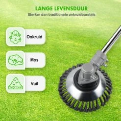 Merkloos SlimShop Onkruidborstel - Bosmaaier Grastrimmer - Onkruid - Onkruidkrabber - Voegenborstel - Onkruidverwijderaar - Max 10.000 Toerental P/m - 20CM -Tuin Tools Verkoop 1200x1200 770