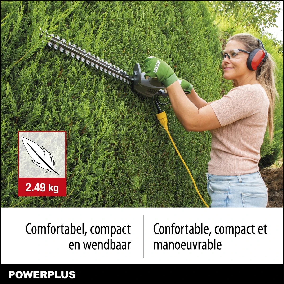 Powerplus POWEG40100 Elektrische Heggenschaar - 550W - Snoeien En Knippen - Zwaardlengte 560mm - Mesafstand 16mm - Haagschaar Voor Tuinonderhoud 5 Powerplus POWEG40100 Elektrische Heggenschaar - 550W - Snoeien En Knippen - Zwaardlengte 560mm - Mesafstand 16mm - Haagschaar Voor Tuinonderhoud - Image 5