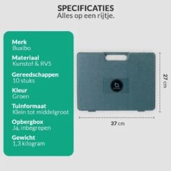 Tuinierset 10 Delig Met Complete Gereedschapskoffer Set Inclusief Tuinschaar, Handschep, Handhark, Plantenspuit, Haakvormige Voegenkrabber, Bloemenschepje, Bloemenschaar, Grasschaar En Heggenschaar 17 Tuinierset 10 Delig Met Complete Gereedschapskoffer Set Inclusief Tuinschaar, Handschep, Handhark, Plantenspuit, Haakvormige Voegenkrabber, Bloemenschepje, Bloemenschaar, Grasschaar En Heggenschaar -Tuin Tools Verkoop 1200x1200 838