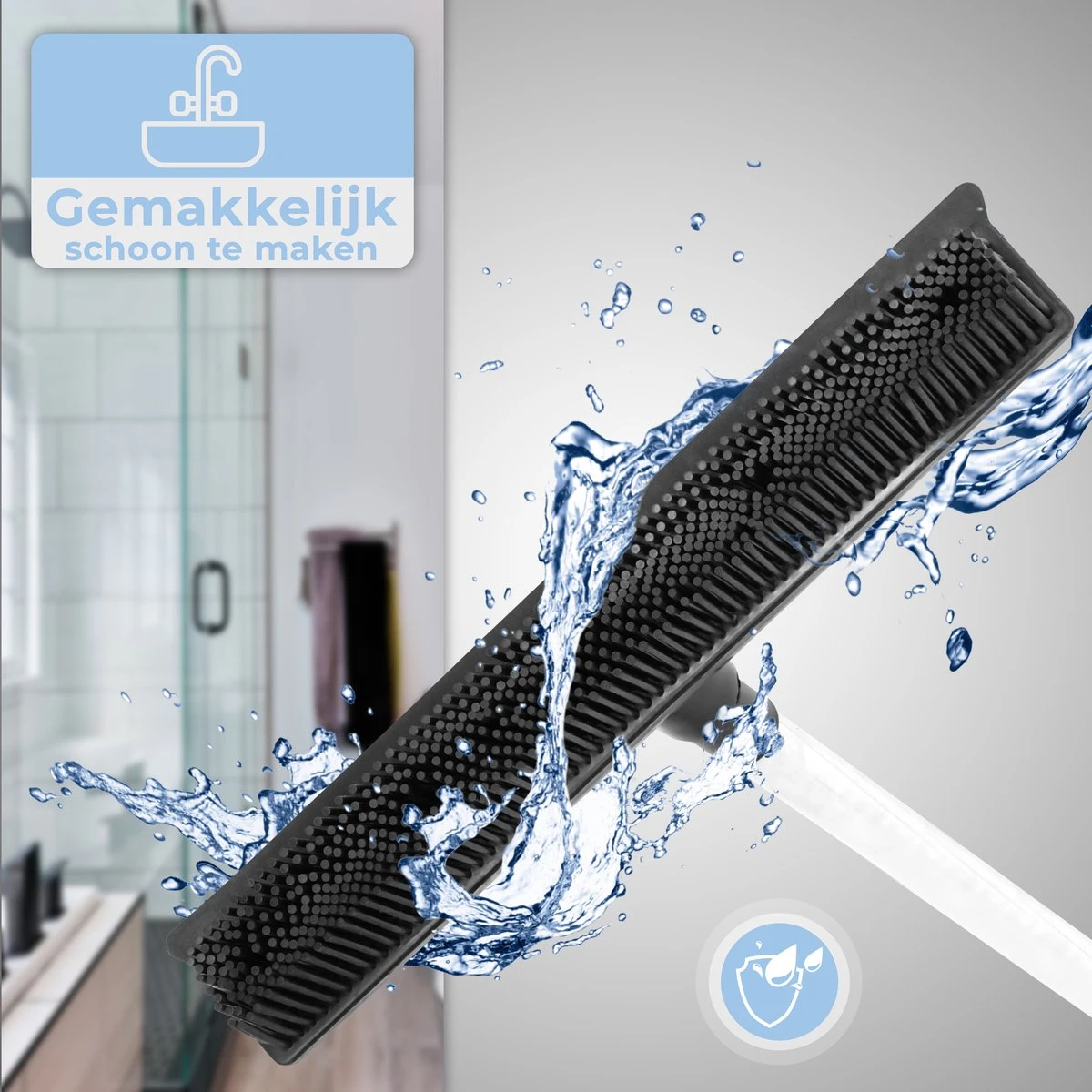 2 In 1 Rubberen Bezem – Bezem Binnen & Buiten – Vloerwisser Met Steel - Met Huisdierhaar Verwijderaar - Vloertrekker – Veger - Extra Lang 160cm 3 2 In 1 Rubberen Bezem – Bezem Binnen & Buiten – Vloerwisser Met Steel - Met Huisdierhaar Verwijderaar - Vloertrekker – Veger - Extra Lang 160cm - Image 3