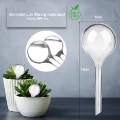 Waterdruppelaar Set Van 12 Stuks - Waterdruppelaar Voor Planten - Watergeefsysteem - Waterbol Irrigatiesysteem - Automatisch Druppelsysteem Voor Kamerplanten & Tuin - Watergever - Transparant - 15cm 12 Waterdruppelaar Set Van 12 Stuks - Waterdruppelaar Voor Planten - Watergeefsysteem - Waterbol Irrigatiesysteem - Automatisch Druppelsysteem Voor Kamerplanten & Tuin - Watergever - Transparant - 15cm -Tuin Tools Verkoop 1200x1200 932