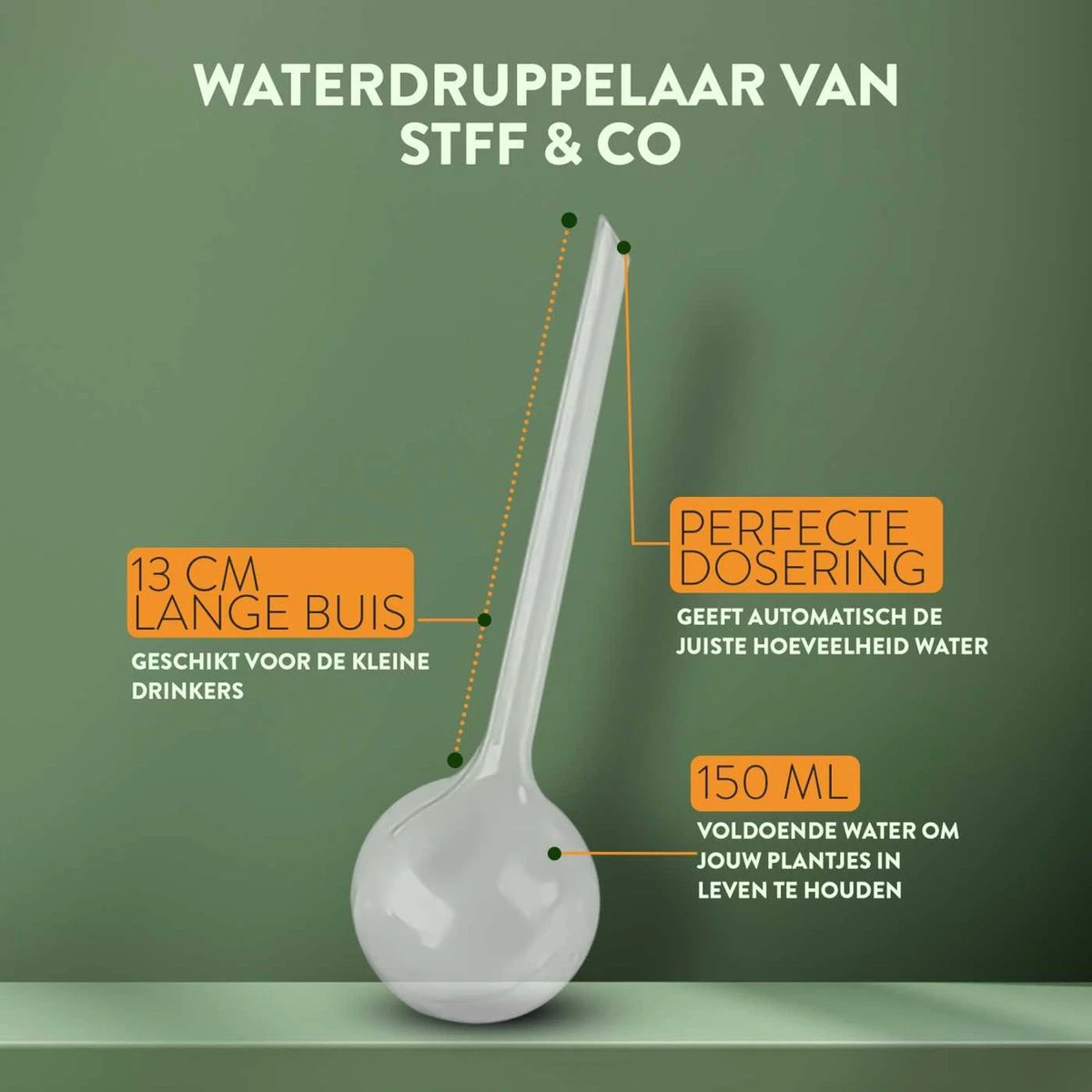 STFF & Co® Waterdruppelaar Voor Planten – Irrigatiesysteem Automatisch Watergeefsysteem – Waterbollen Voor Planten – Bewateringssysteem – 8 Stuks - 5cm 2 STFF & Co® Waterdruppelaar Voor Planten – Irrigatiesysteem Automatisch Watergeefsysteem – Waterbollen Voor Planten – Bewateringssysteem – 8 Stuks - 5cm - Image 2