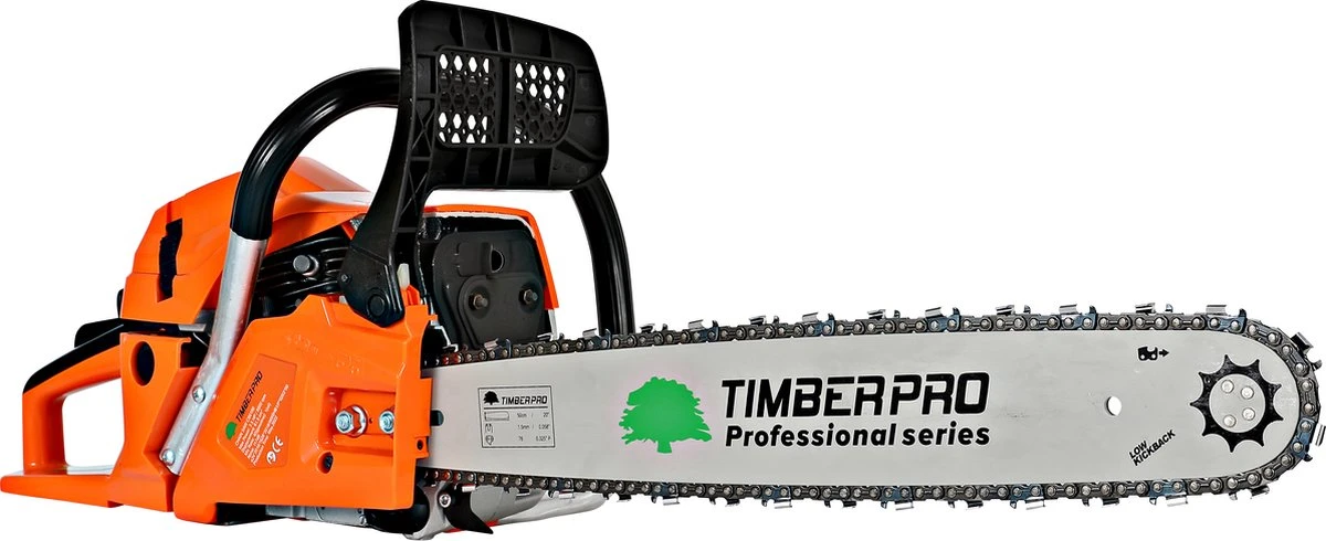 TIMBERPRO - Kettingzaag – Benzine - 62 Cc - Zwaardlengte 50 Cm - Transportzak - 2e Ketting 2 TIMBERPRO - Kettingzaag – Benzine - 62 Cc - Zwaardlengte 50 Cm - Transportzak - 2e Ketting - Image 2