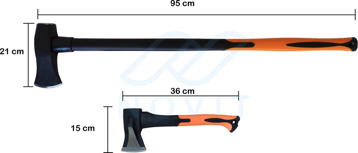 Novit Bijlenset - Kloofbijl 1kg + 3kg GRATIS Wetsteen - Handbijl - Bijl - Hakbijl 6 Novit Bijlenset - Kloofbijl 1kg + 3kg GRATIS Wetsteen - Handbijl - Bijl - Hakbijl - Image 6