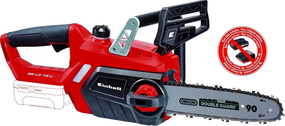 Einhell Accu Kettingzaag GE-LC 18 Li-Solo Power X-Change (Li-Ion, 18 V, 25 Cm Zwaardlengte, 23 Cm Snijlengte, Terugslagbescherming, Kettingvangbout, Zonder Accu En Lader) 1 Einhell Accu Kettingzaag GE-LC 18 Li-Solo Power X-Change (Li-Ion, 18 V, 25 Cm Zwaardlengte, 23 Cm Snijlengte, Terugslagbescherming, Kettingvangbout, Zonder Accu En Lader)