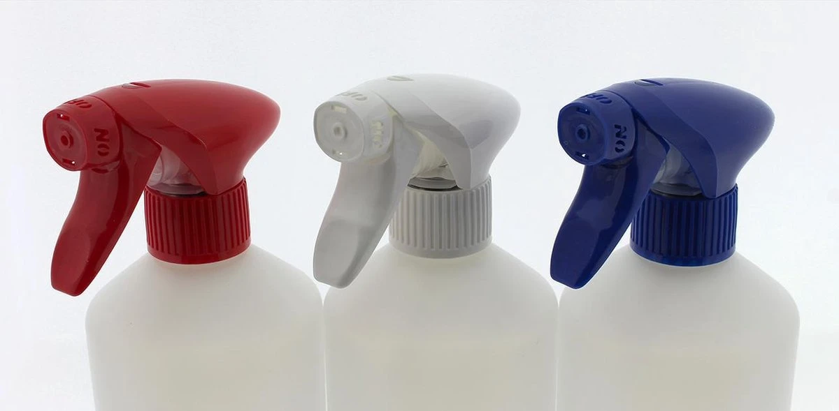 Set Van 3 Lege Sprayflacons 750ml | Professionele Afsluitbare Spraykop | 1 Rode - 1 Witte - 1 Blauwe Spraykop | Navulbaar 2 Set Van 3 Lege Sprayflacons 750ml | Professionele Afsluitbare Spraykop | 1 Rode - 1 Witte - 1 Blauwe Spraykop | Navulbaar - Image 2