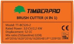 TIMBERPRO – 2in1 - Bosmaaier - Kantenmaaier - Benzine - 52 Cc - Draad En Mes - 3,0 PK -Tuin Tools Verkoop 1200x721 5