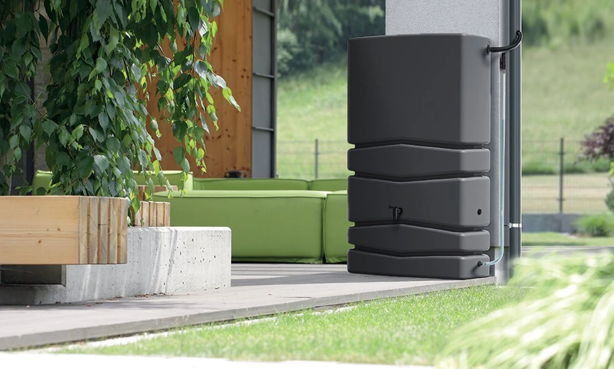 Prosperplast Regenton Aqua Tower 350 Liter - Antraciet 2 Prosperplast Regenton Aqua Tower 350 Liter - Antraciet - Image 2