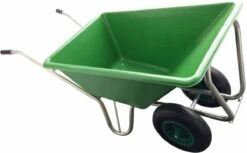 Kruiwagen Met Dubbel Luchtwiel Stal Eco Groen 160 Liter -Tuin Tools Verkoop 1200x741 3