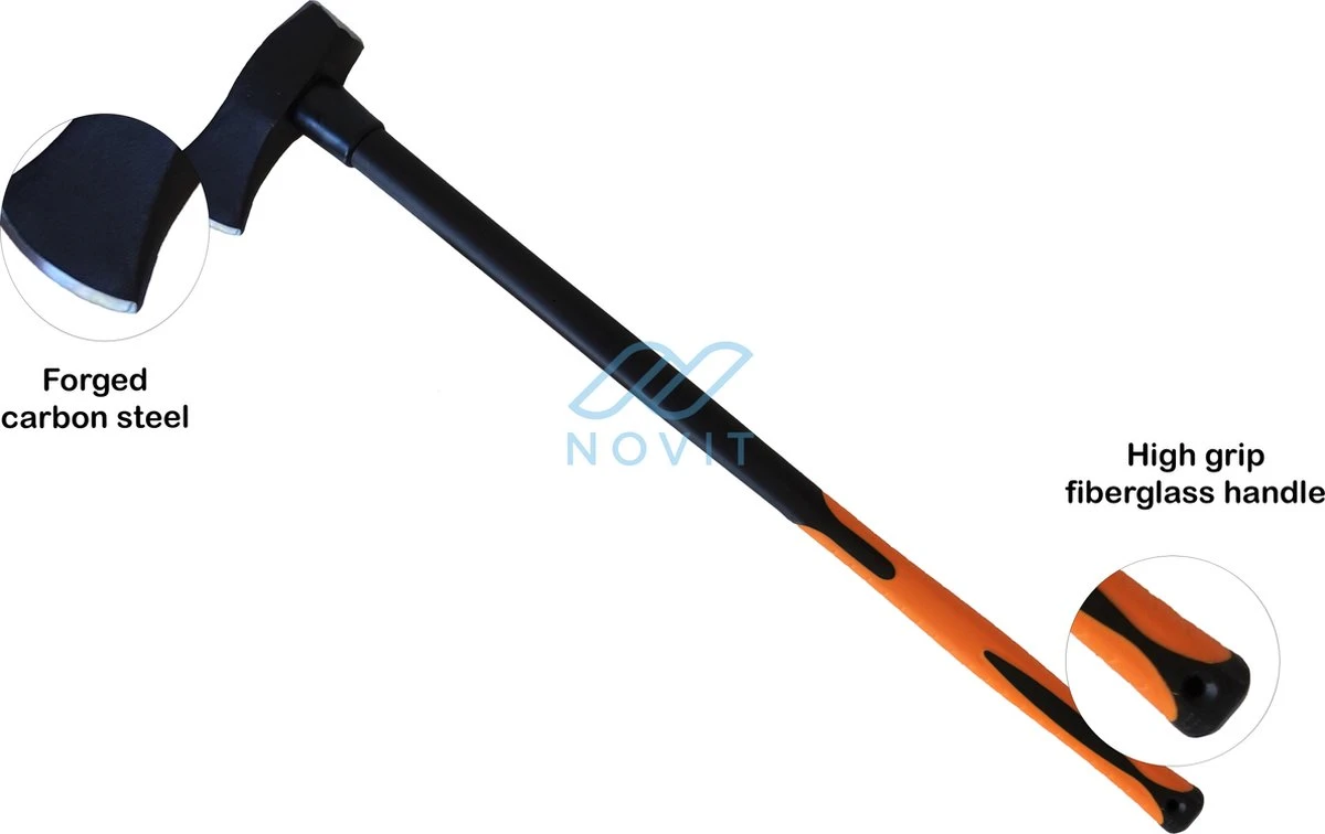 Novit Kloofbijl XL - Bijl Met Fiberglass Handvat 3kg 4 Novit Kloofbijl XL - Bijl Met Fiberglass Handvat 3kg - Image 4