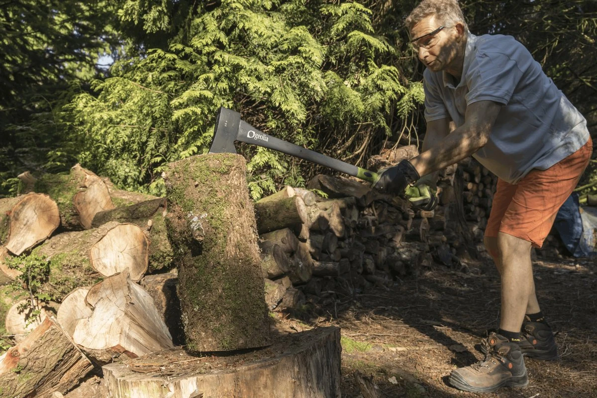 GEOLIA - Bijl - Bijl - Staal - Glasvezelsteel - 2,2 Kg Met Een Stalen Kop Van 1,6 Kg - Bijlen - Grote Bijl - Kloofhamer - Kloofbijl - Kloofbijl 6 GEOLIA - Bijl - Bijl - Staal - Glasvezelsteel - 2,2 Kg Met Een Stalen Kop Van 1,6 Kg - Bijlen - Grote Bijl - Kloofhamer - Kloofbijl - Kloofbijl - Image 6