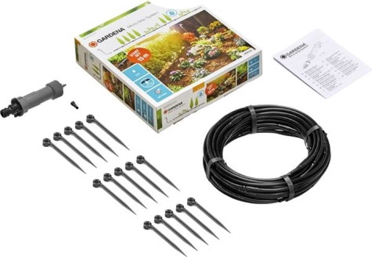 GARDENA Micro Drip System Startset S - Voor Rijplanten Druppelsysteem- 15 Meter 14 GARDENA Micro Drip System Startset S - Voor Rijplanten Druppelsysteem- 15 Meter - Image 14