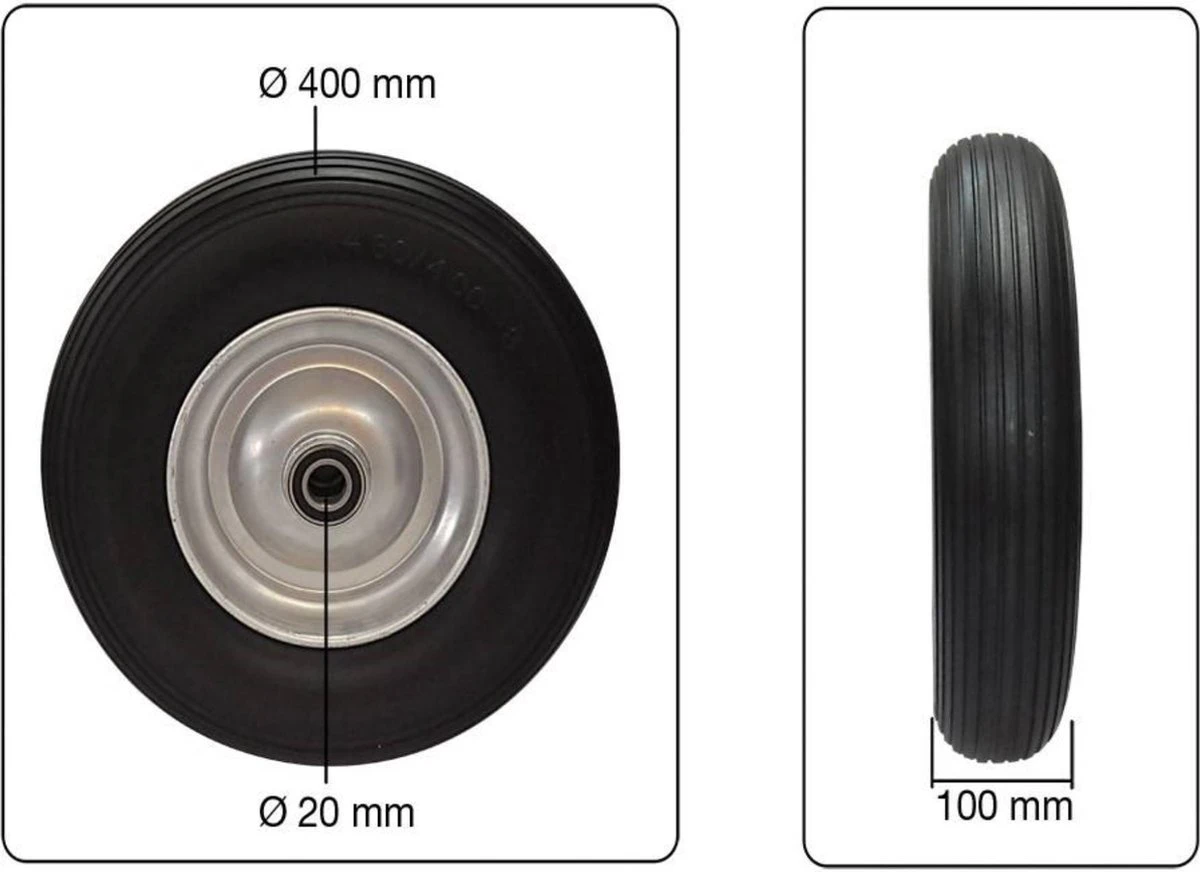 Benson Anti Lek Kruiwagenwiel 4.80 / 4.00-8 Mix Kleur 2 Benson Anti Lek Kruiwagenwiel 4.80 / 4.00-8 Mix Kleur - Image 2