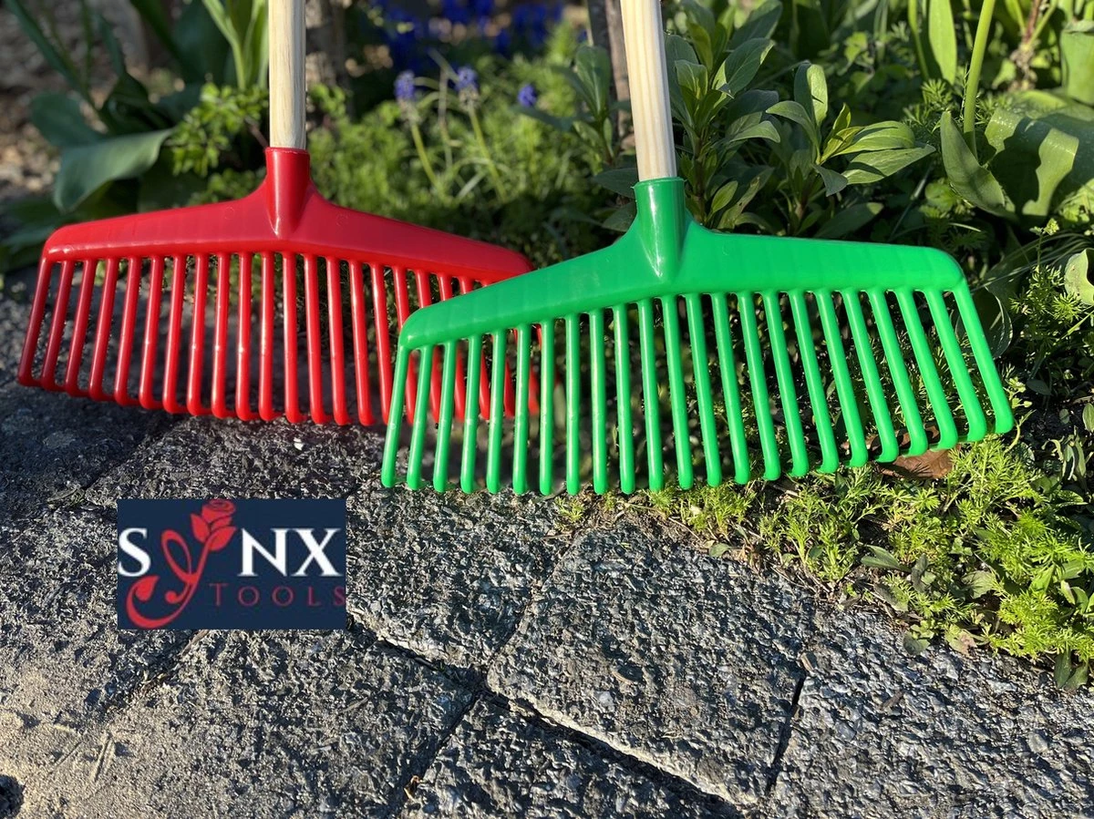Synx Tools Gazonhark Bladhark 23 Tanden Hark - Harken - Grashark- Gazon - Kunststof Blauw/groen -Met Steel 120cm 3 Synx Tools Gazonhark Bladhark 23 Tanden Hark - Harken - Grashark- Gazon - Kunststof Blauw/groen -Met Steel 120cm - Image 3