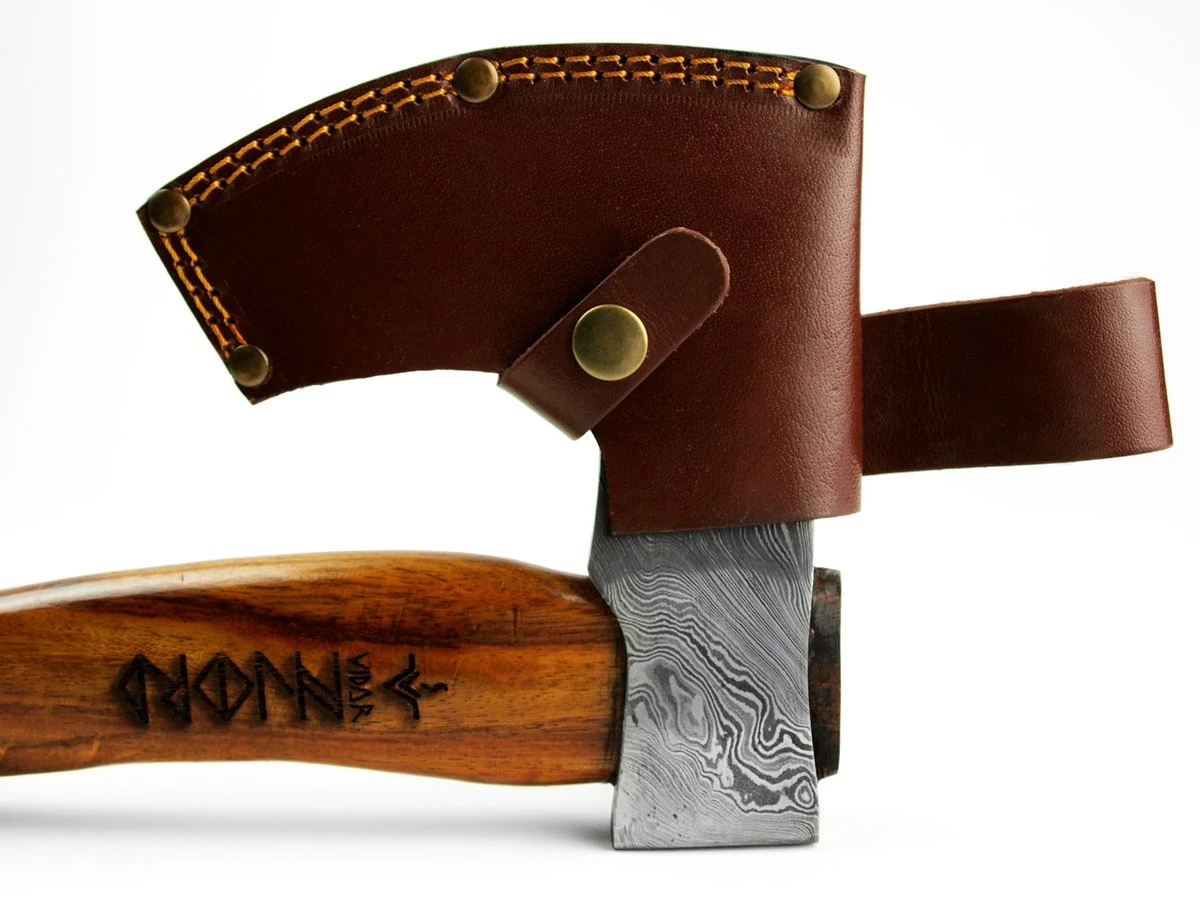 Luxe Damast Viking Hakbijl Vidar Medium Splijtbijl Outdoor Houtbijl Handbijl Kampeerbijl Tuinbijl 5 Luxe Damast Viking Hakbijl Vidar Medium Splijtbijl Outdoor Houtbijl Handbijl Kampeerbijl Tuinbijl - Image 5