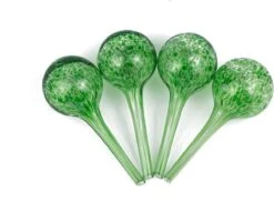 Merkloos Decopatent® 4 Stuks - Waterdruppelaar Voor Planten - Watergever - Glas - Waterbollen - Watergeefsysteem - Plantenbollen - Groen -Tuin Tools Verkoop 1200x930 2