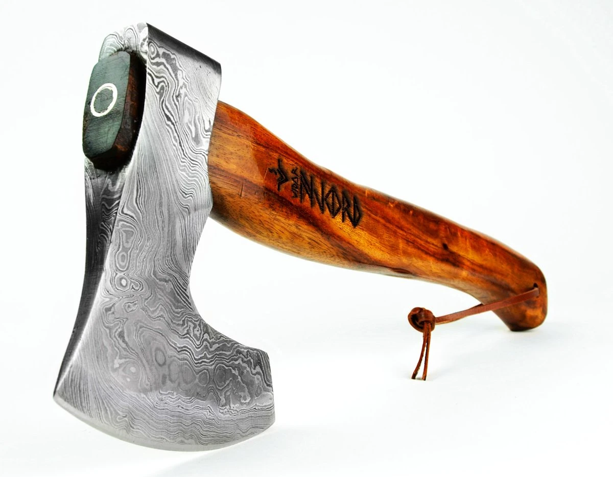 Luxe Damast Viking Hakbijl Vidar Medium Splijtbijl Outdoor Houtbijl Handbijl Kampeerbijl Tuinbijl 2 Luxe Damast Viking Hakbijl Vidar Medium Splijtbijl Outdoor Houtbijl Handbijl Kampeerbijl Tuinbijl - Image 2