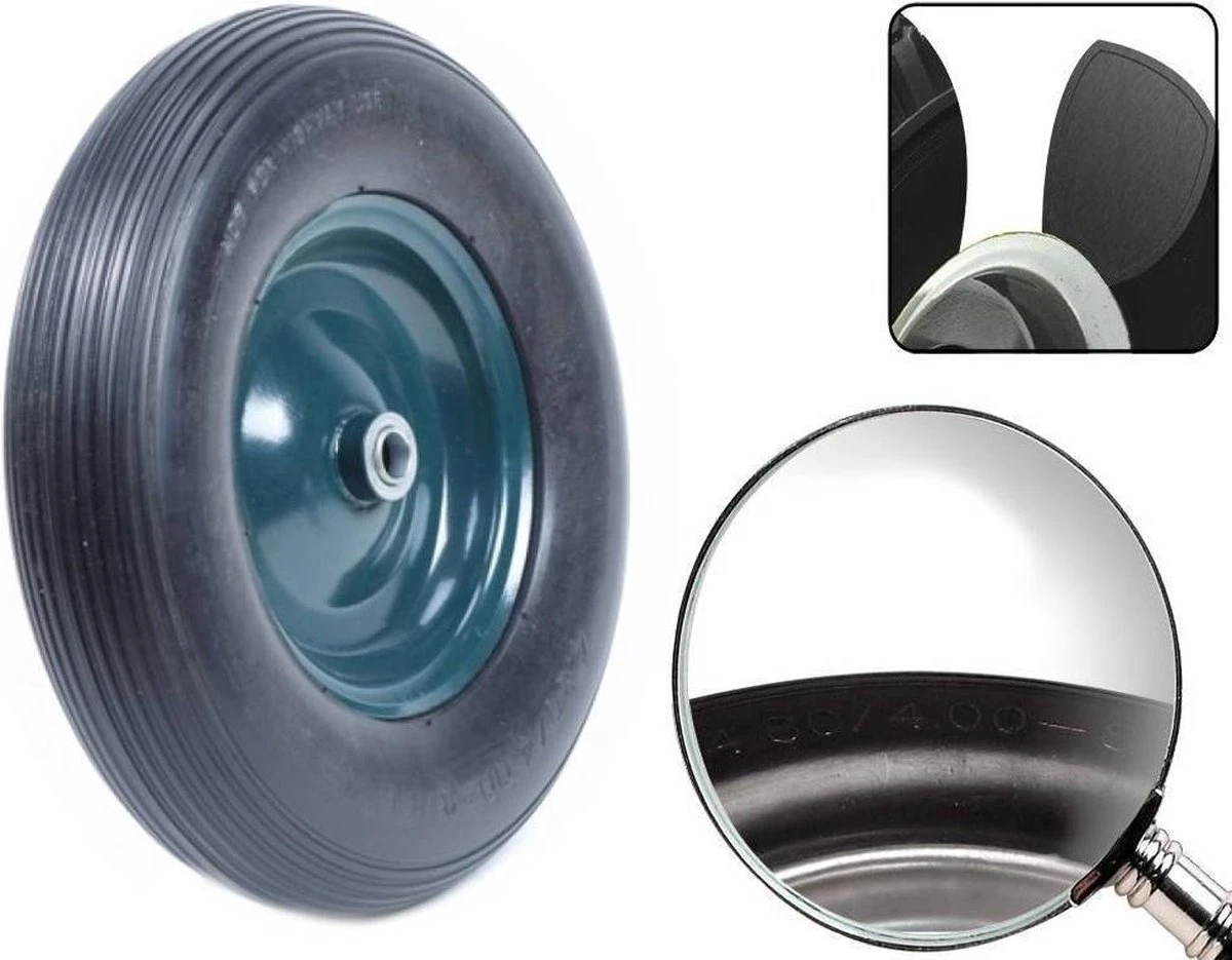 Benson Anti Lek Kruiwagenwiel 4.80 / 4.00-8 Mix Kleur 1 Benson Anti Lek Kruiwagenwiel 4.80 / 4.00-8 Mix Kleur