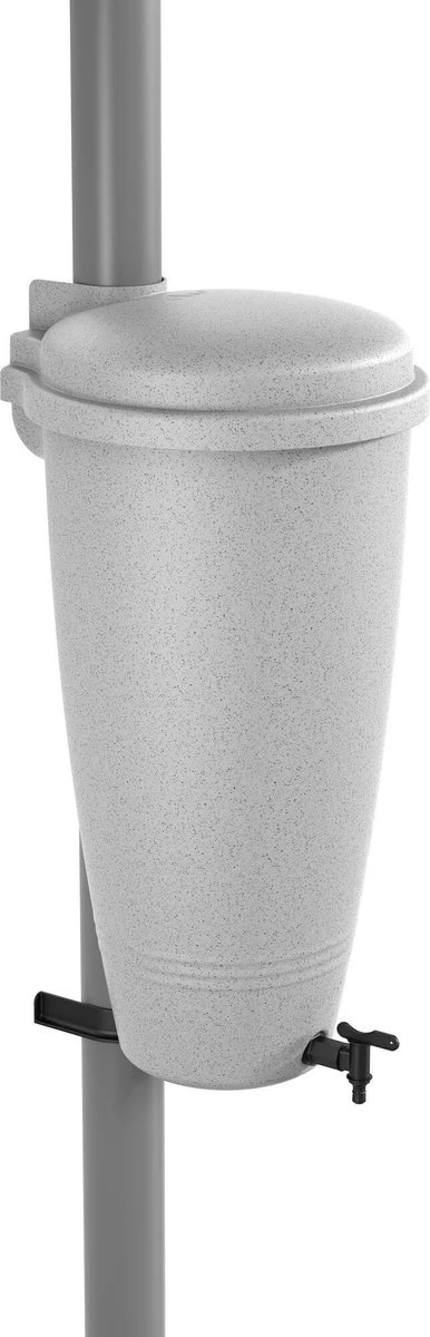 Elho Green Basics Rain Catcher 33 - Regenton Voor Balkonbuiten - Ø 33.5 X H 73.5 Cm - Grijs/Living Concrete 2 Elho Green Basics Rain Catcher 33 - Regenton Voor Balkonbuiten - Ø 33.5 X H 73.5 Cm - Grijs/Living Concrete - Image 2