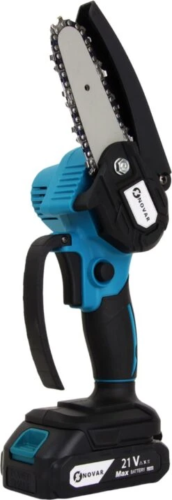 NovarGarden® Mini Kettingzaag NG1 - Met 2x Accu - Takkenzaag - Snoeizaag - Electrisch - Handzaag - Boomzaag - 21V -Tuin Tools Verkoop 414x1200
