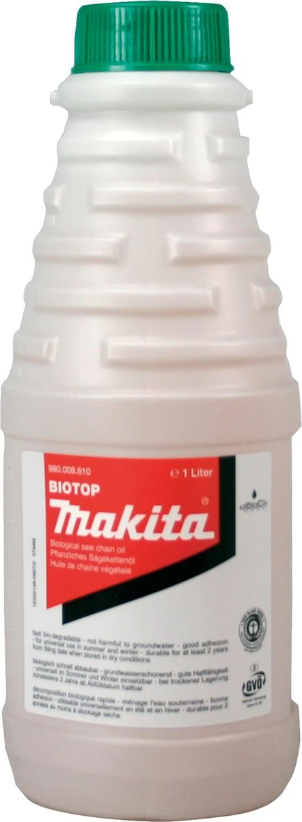 Makita 980008610 | Biotop Olie Voor Kettingzaag - 1L 2 Makita 980008610 | Biotop Olie Voor Kettingzaag - 1L - Image 2
