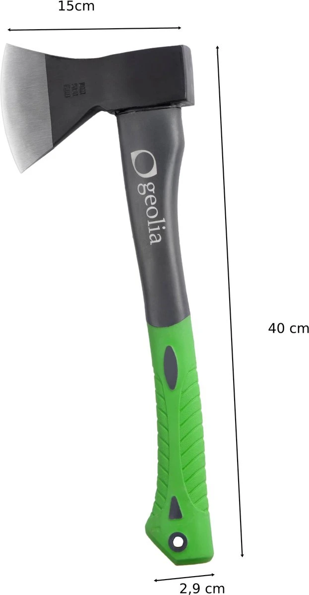 GEOLIA - Bijl - Bijl - Staal - Glasvezelsteel - 0,8 Kg Met Een Stalen Kop Van 0,6 Kg - Bijlen - Handbijl - Kleine Bijl - Kloofbijl - Kloofbijl 2 GEOLIA - Bijl - Bijl - Staal - Glasvezelsteel - 0,8 Kg Met Een Stalen Kop Van 0,6 Kg - Bijlen - Handbijl - Kleine Bijl - Kloofbijl - Kloofbijl - Image 2