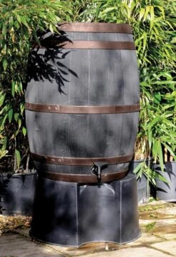Complete Set: Regenton Bronzen Band 235 Ltr | Hout Effect | Handbewerkt | Inc.voet & Vulautomaat -Tuin Tools Verkoop 822x1200 4