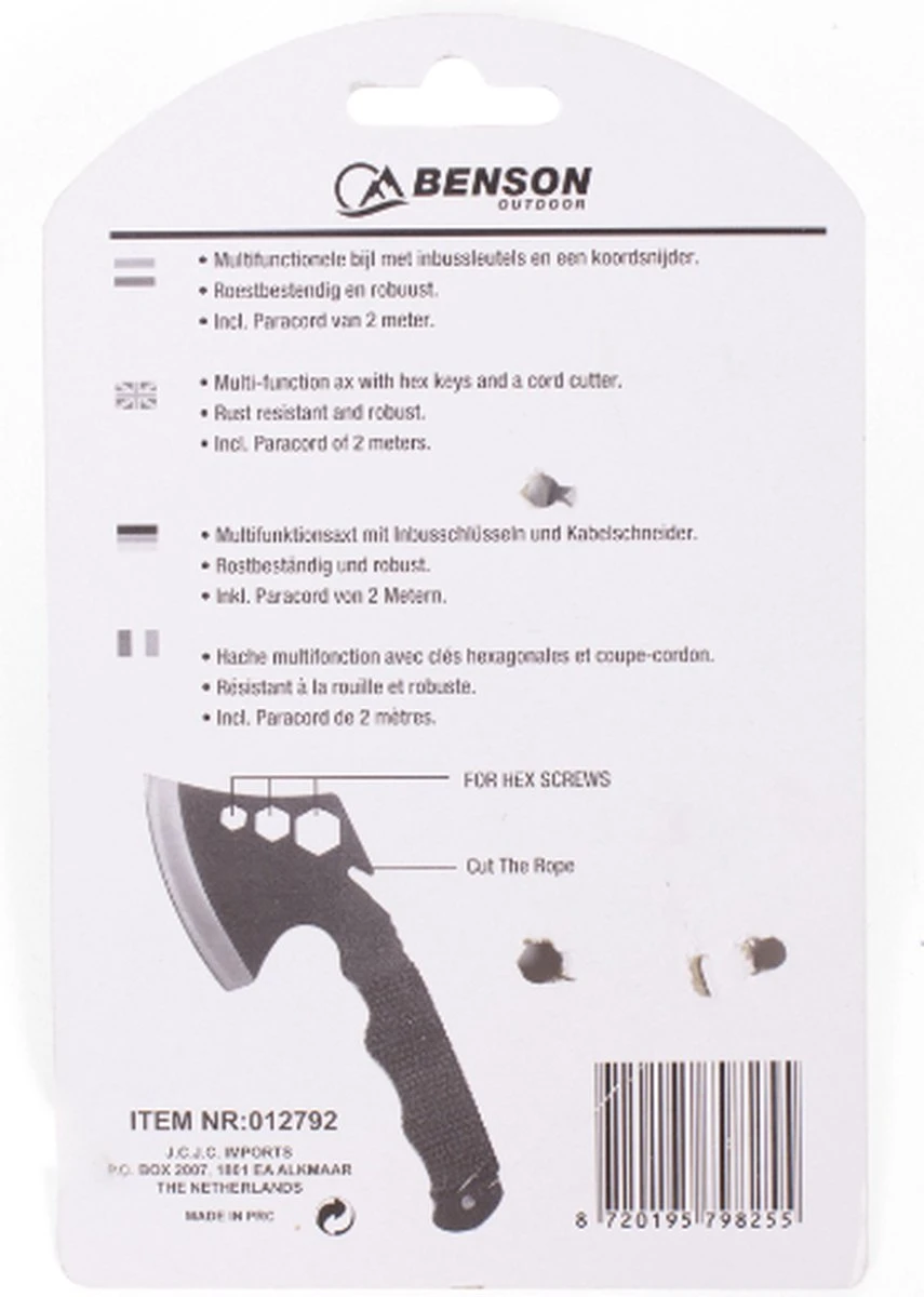 Benson Multifunctionele Handbijl - Hakbijl Met Hoes - 23.5 Cm 5 Benson Multifunctionele Handbijl - Hakbijl Met Hoes - 23.5 Cm - Image 5