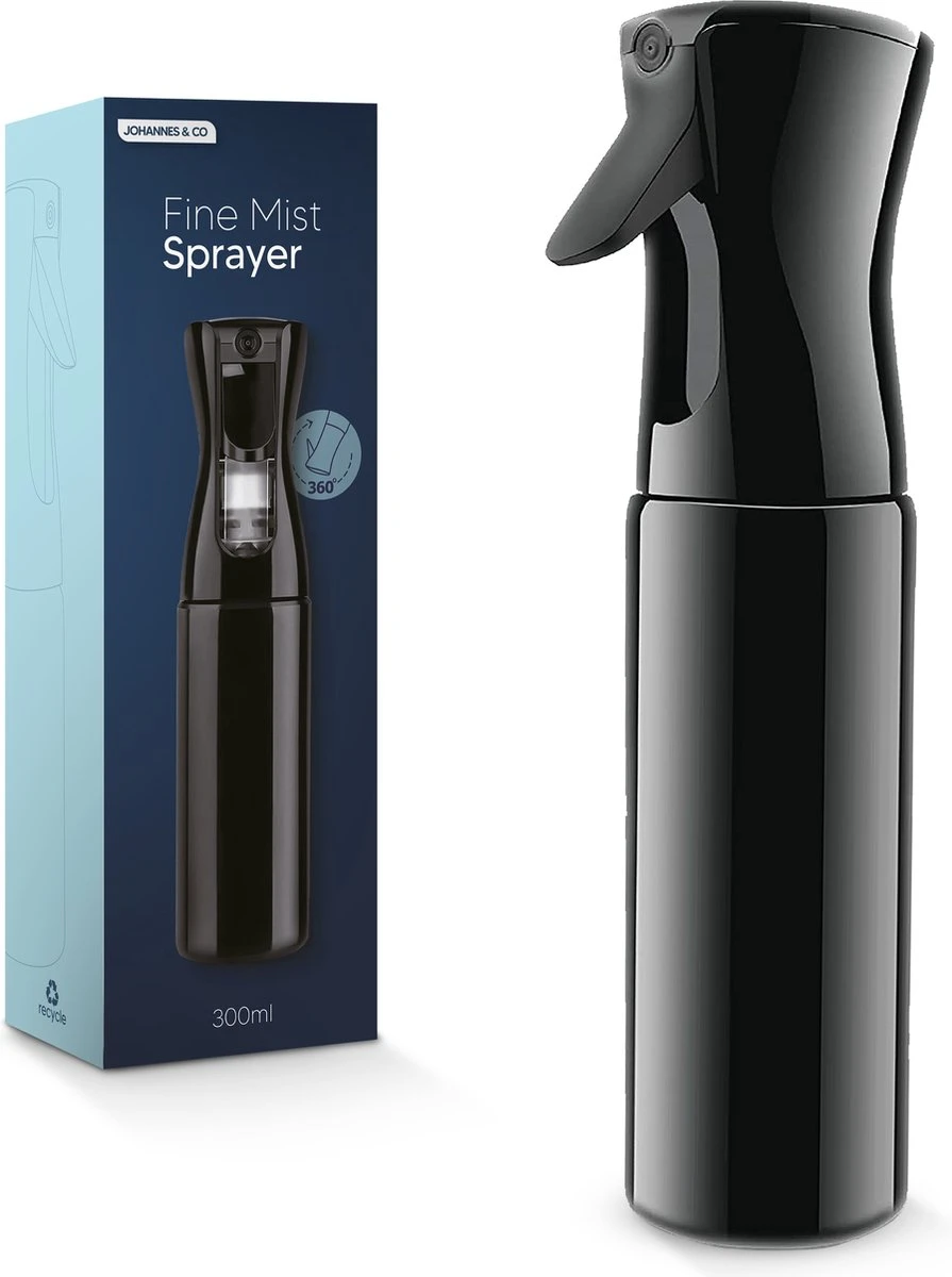 Johannes & Co Waterspuit Zwart - Waterverstuiver Mist Verstuiver Haar 1 Johannes & Co Waterspuit Zwart - Waterverstuiver Mist Verstuiver Haar