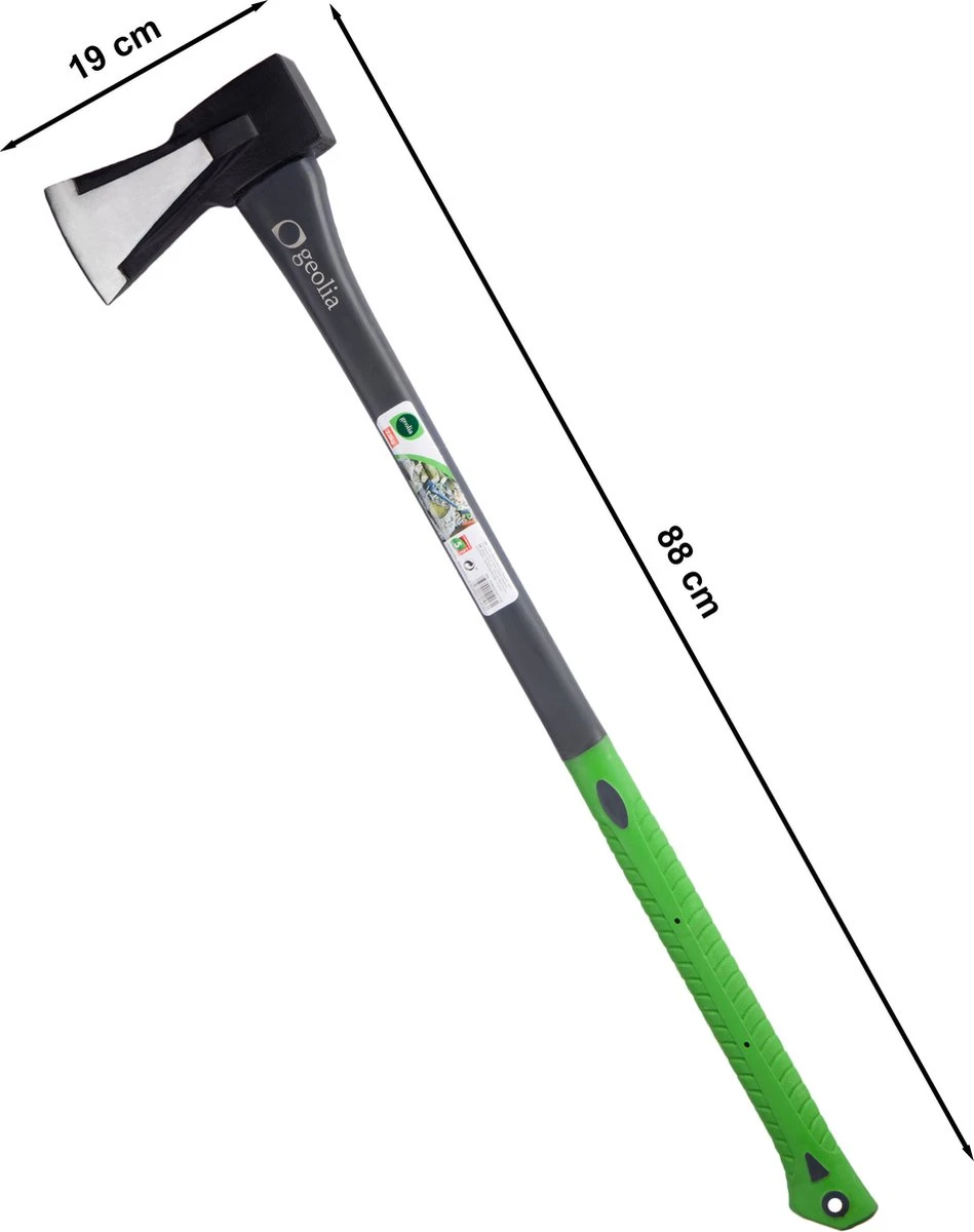 GEOLIA - Bijl - Bijl - Staal - Glasvezelsteel - 3kg Met Een Stalen Kop Van 2,5 Kg - Bijlen - Grote Bijl - Kloofhamer - Kloofbijl - Kloofbijl 2 GEOLIA - Bijl - Bijl - Staal - Glasvezelsteel - 3kg Met Een Stalen Kop Van 2,5 Kg - Bijlen - Grote Bijl - Kloofhamer - Kloofbijl - Kloofbijl - Image 2